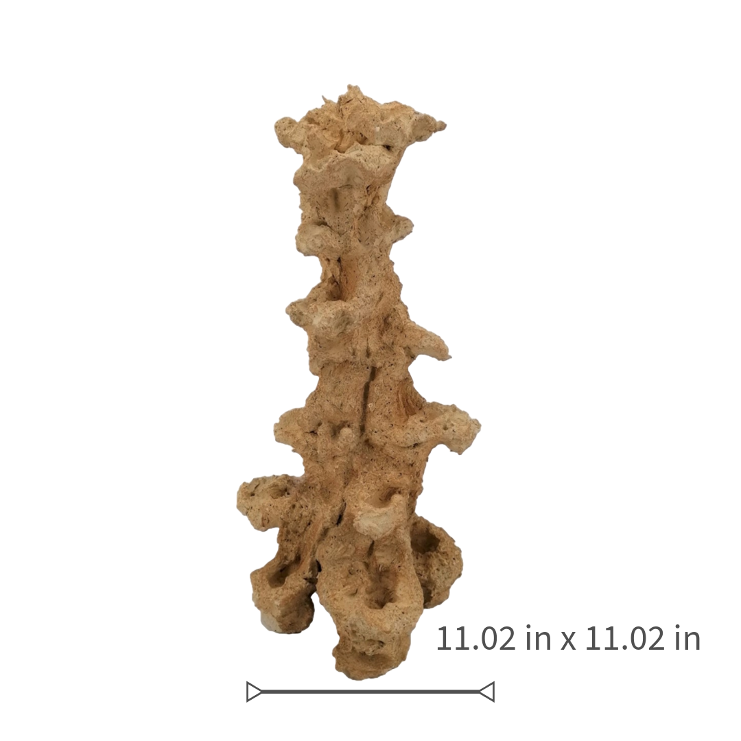 Aquaroche Pillar 500858 – 21.7 in XL reef pillar rock with 6 ledges for Eco Reef Plates. Ideal for large and display marine aquariums. Provides natural biological filtration and tall vertical aquascaping support.