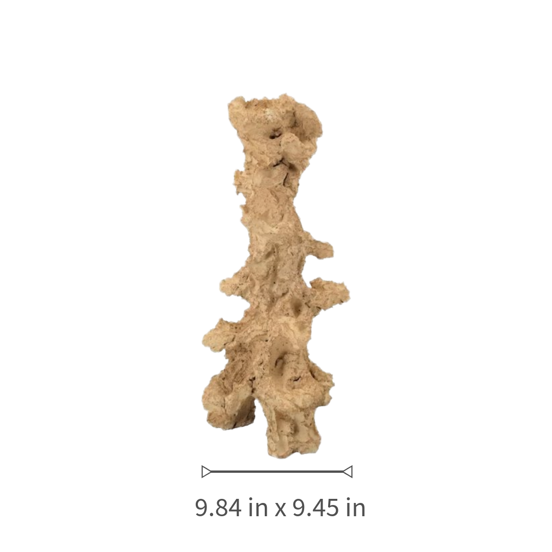 Aquaroche Pillar 0848 reef rock – large 17.7 in pillar with 5 ledges for Eco Reef Plates, neutral ceramic live-rock structure for marine aquariums.